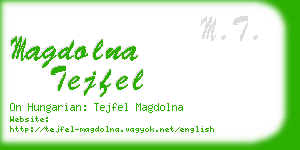 magdolna tejfel business card